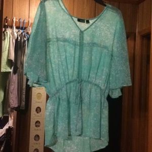 See through flowy blouse